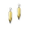 Orecchini in argento 925 dorato con matita pendente