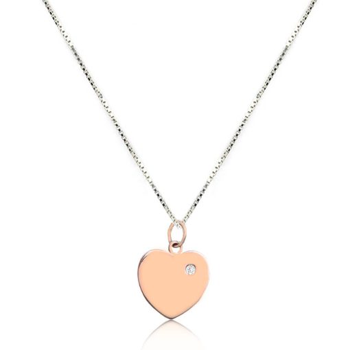 collana cuore oro rosa
