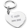 Portachiavi cuore in argento 925. Speciale Festa del Papà