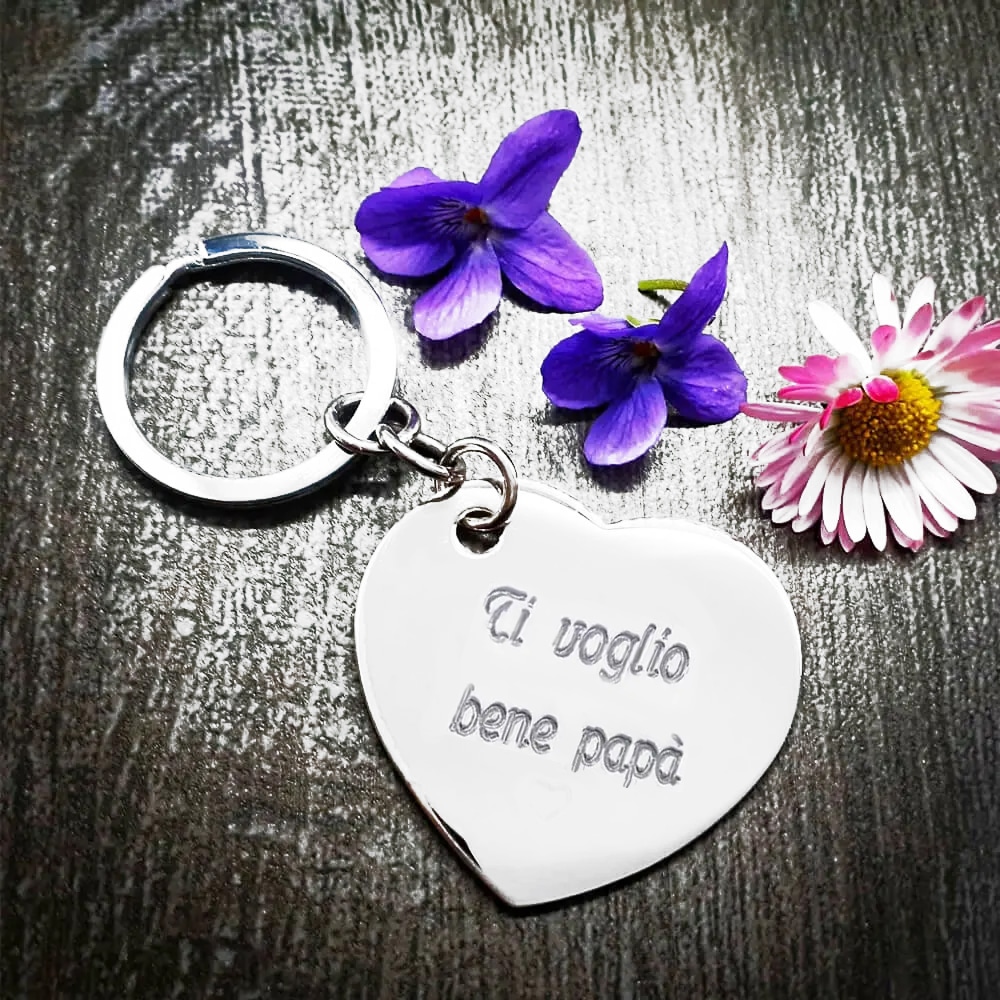 Portachiavi Quadrifoglio In Argento 925 Con Incisione Personalizzata -  Flores Gioielli