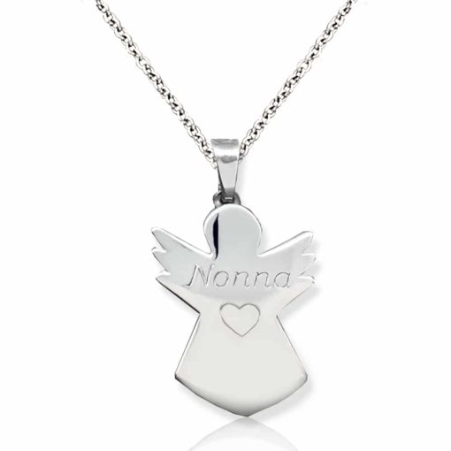 Collana in argento 925 con ciondolo angioletto