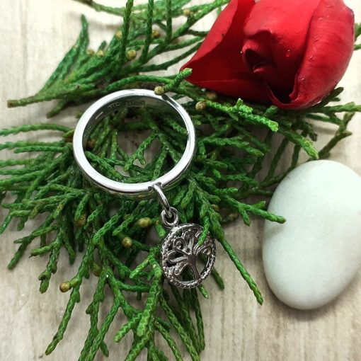 Anello in argento con charm albero della vita - immagine 3
