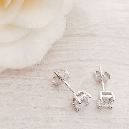 Orecchini punto luce in argento 925 con Cubic Zirconia