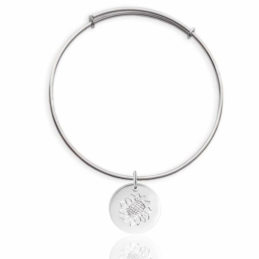 Bracciale in argento 925 con ciondolo Girasole