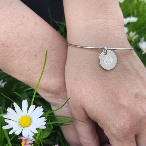 Bracciale in argento 925 con ciondolo Girasole