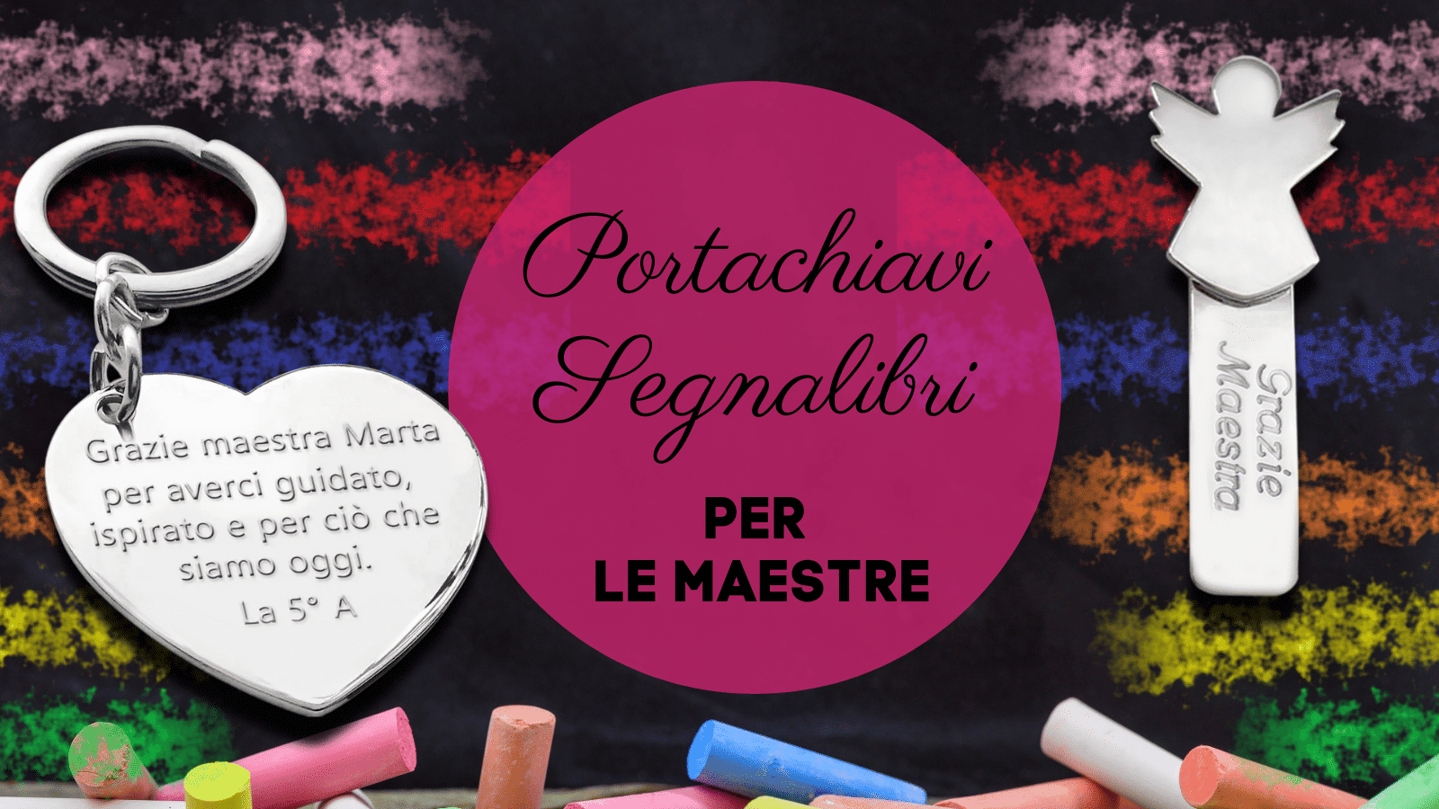 Portachiavi Per Le Maestre - Flores Gioielli, image size:1600x900