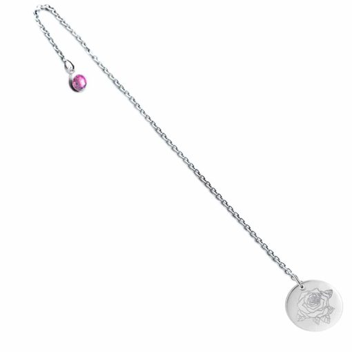 Segnalibro personalizzabile in argento con rosa incisa