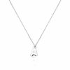 Collana in argento con lettera pendente