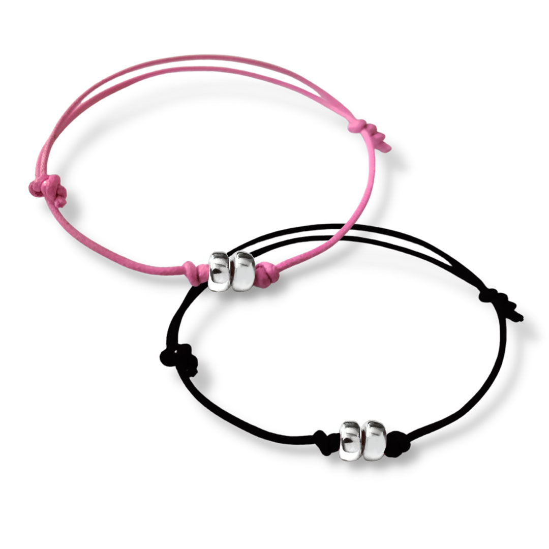 Bracciali Coppia manetta con ematite e argento 925  rodiato,fidanzamento,amicizia