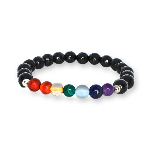 Bracciale Chakra con cristallo e 7 pietre naturali