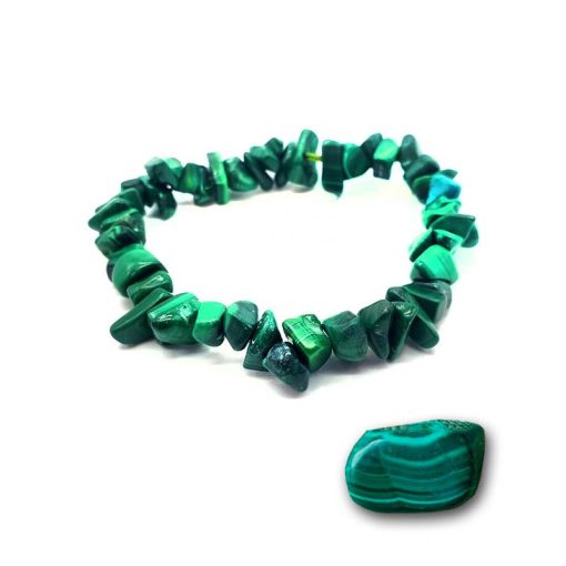 Bracciale con Malachite e Malachite burattata