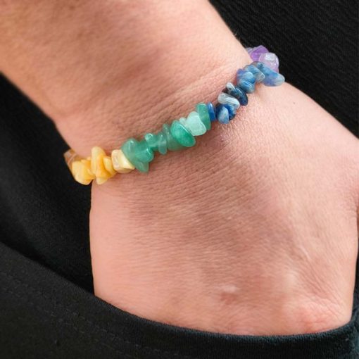 Bracciale con pietre dei 7 Chakra