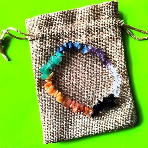 Bracciale con pietre dei 7 Chakra