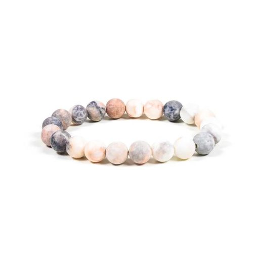 Bracciale con diaspro rosa zebrato