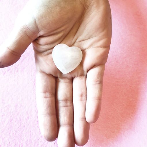 Pietra del sollievo a cuore Quarzo Rosa