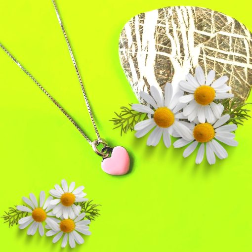 Collana con ciondolo cuore smaltato