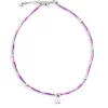 Collana con perline colorate ciondolo iniziale