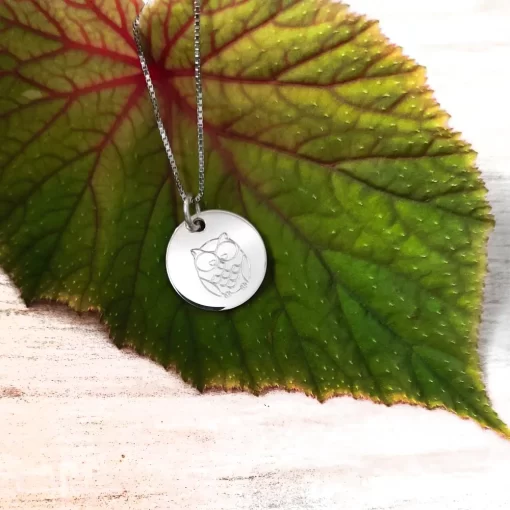 Collana in argento con gufetto portafortuna