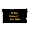 Pochette nera personalizzata con frase