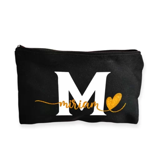 Pochette nera personalizzata con nome