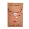 Braccialetti filo rosso del destino 2 cuori