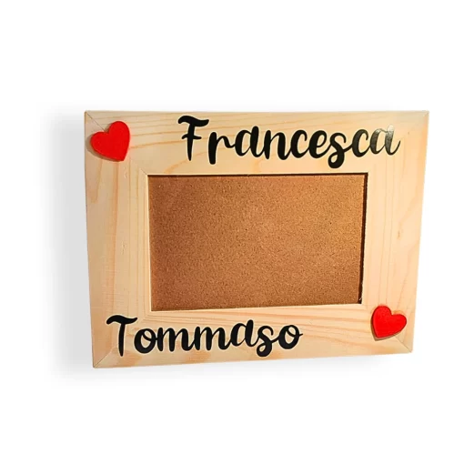 Cornice portafoto personalizzata in legno