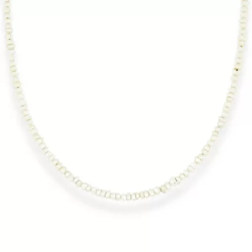 Collana in argento dorato con perle naturali