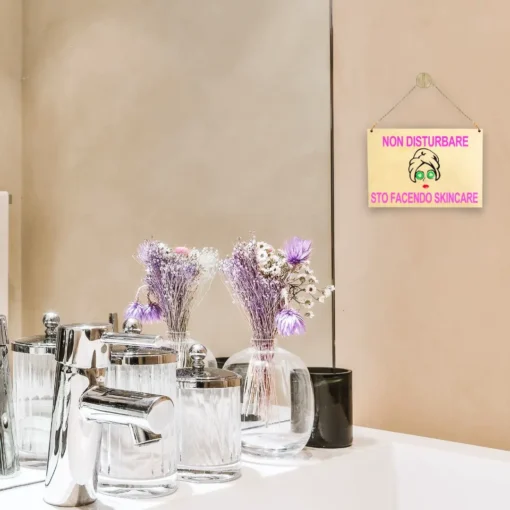 Targa in legno Sto facendo Skincare