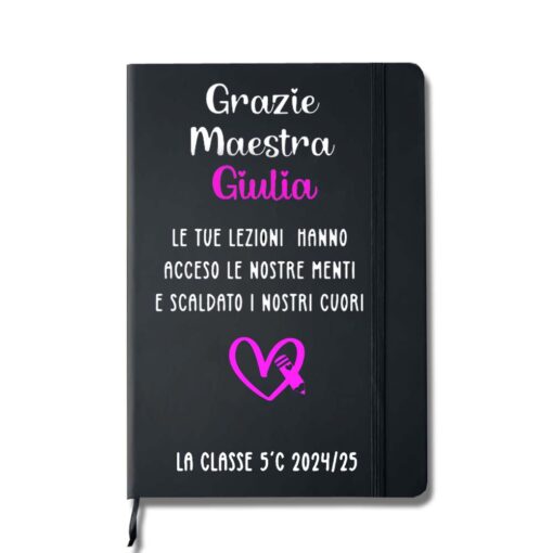 Quaderno Personalizzabile Grazie Maestra