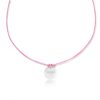 Ciondolo MAMMA in Argento con Cordino Rosa