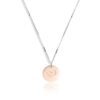 Collana Argento con Ciondolo Dorato Rosa