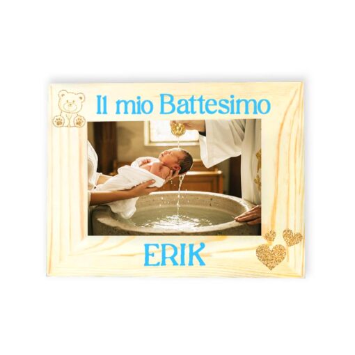 Cornice Portafoto Regalo Battesimo per Bambino