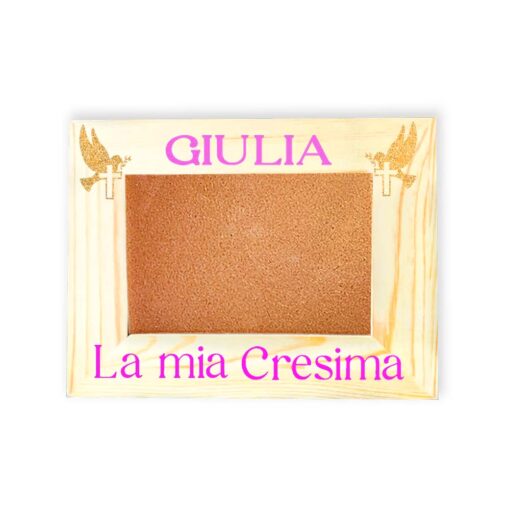 Cornice in Legno Regalo Cresima Bambina