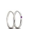 Coppia di Fedine in Argento con Ametista Naturale