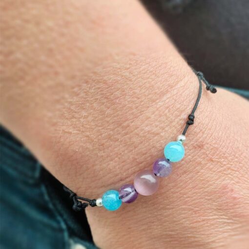 Bracciale con Pietre Naturali Regalo Fine Anno per Maestre - immagine 5