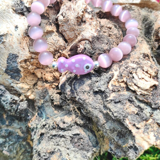 Bracciale con Pesciolino e Occhio di Gatto - immagine 3