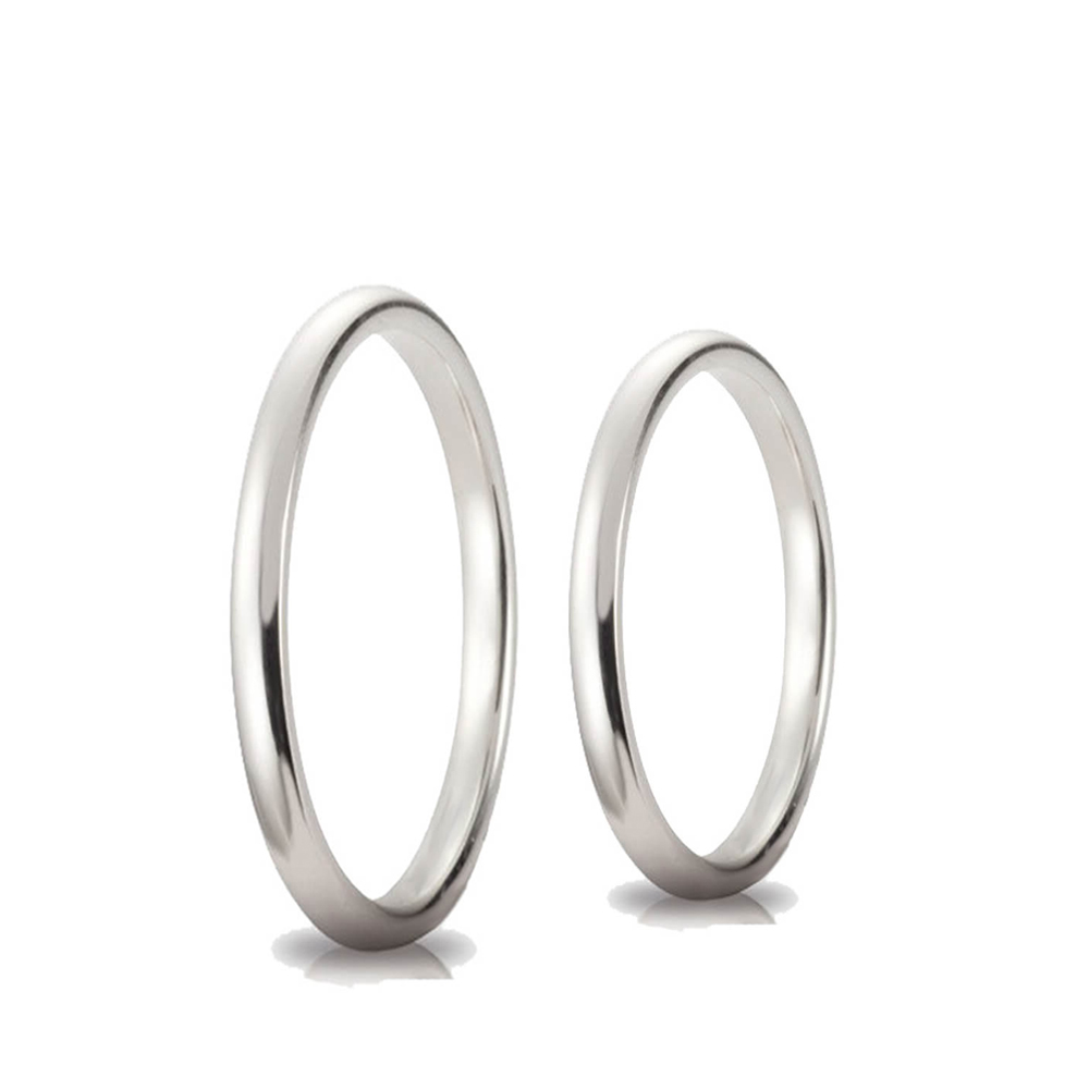 Coppia di fedine in oro 9 carati Coppia di fedine in oro 9 carati