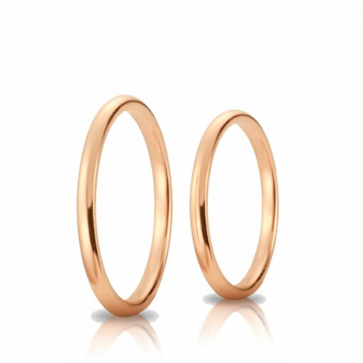 Coppia di fedine in oro 9 carati fedi lucciole9kt rosa