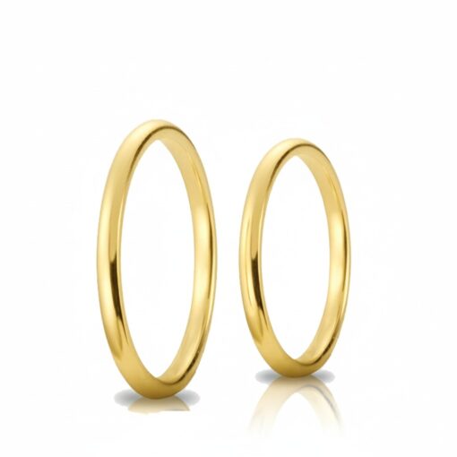 Coppia di fedine in oro 9 carati fedi lucciole9ktgialle